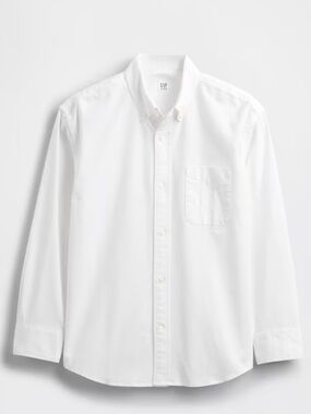 GAP Kids White Oxford Button-Down Shirt Size: S (6-7)